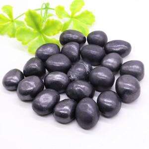 자연 라운드 Shungite 크리스탈 대량 자갈 떨어졌다 돌 석영 Reiki 치유 세련된 바위 보석 홈 장식 선물