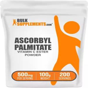 BulkSupplements.com 아스코빌 팔미테이트 파우더 - 비타민 C 에스터 보충제 텐 프리 1회 제공량당 500mg