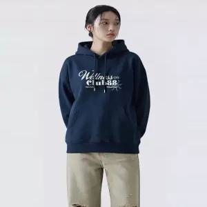 [웨닐]웰니스클럽 여성 캐주얼 데일리 무지 오버핏 후드티셔츠 [WALI_4003]