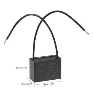 전기 펌프 5UF 38X29X18MM 로필렌 금속화 CBB61 AC 250V UXCELL 발전기 모터 2와이어 커패시터 2PC용 천장 필름