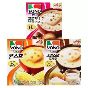 [안전포장] 보노스프 보노 스프 3P x 3종세트 (콘스프+포르치니 버섯+크림스프 포타주) 145724