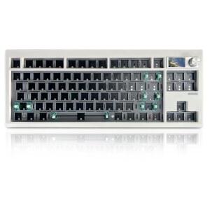 ZMX GMK87 키보드 베어본 키트, 개스킷 마운트 핫 스왑 PCB 트리플 모드 BT5.0 / 2.4G / Type-C 무선 기계식 키보드, VIA 프로그래밍이 가능한 맞춤형 TFT-스크린 RGB 게이밍 DIY 키트(화이트)