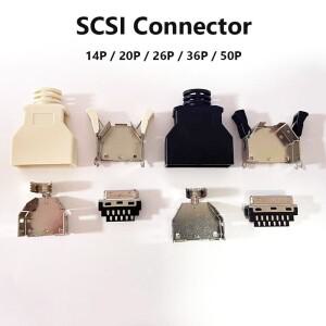 SCSI 커넥터 14P 20P 26 36P 50Pin MDR Male CN 솔더 플러그 쉘 키트 실드 서보 전동 드라이브 버클
