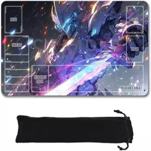 구역이 있는 GCG 플레이 매트 24x4 비공식 카드 게임 새로운 플레이어 호환 TCG 보관 가방 GAODA