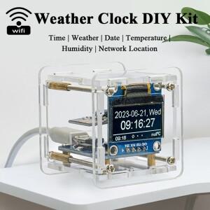 ESP8266 날씨 시계 키트 Wifi 모듈 IoT 개발 보드 시간 온도 습도 납땜 어셈블리