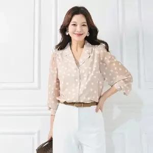 [NS홈쇼핑](이) 안나 도트시스루 셔츠 2종[35864042]