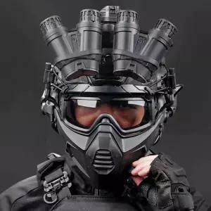 밀리터리 헬멧 서바이벌 야외 위장 블랙 B 방탄 마스크 장비 패키지