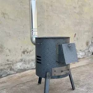 소각로 화로 가마솥 야외 뚜껑 세트 링 없음+6종 난로 35cm 연통 화덕 화목 시