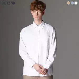 [UGIZ] 트리플 루즈핏 솔리드 셔츠