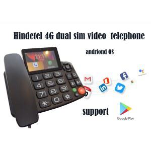 벽걸이전화기 4G 유선 무선 카드 데스크탑 GOOGLE 플레이 내장 가정용 비디오 전화 SIM