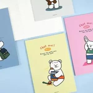 [문구/오피스] 컬러 문구공책 캐릭터 스케치미니수첩 12p 파스텔