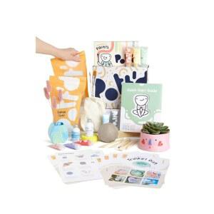 포트 드라이 클레이 초보자용 가정용 도자기 키트 DIY 공예품에는 에어 도구 페인트 브러시 실란트 가이드