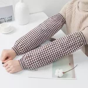 체크무늬 패브릭 미술 작업 원예 면 팔토시 ver2.0