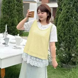 여친 캐주얼 조끼 빅사이즈 나시 BE1