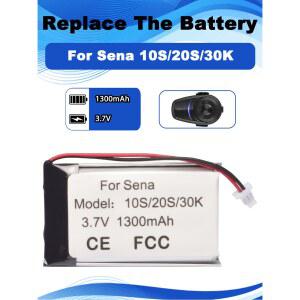 Sena 0S 20S 30K 오토바이 무선 헤드셋용 3.7V 300mAh 교체용 배터리