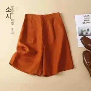 여자 팬츠 하계 린넨 슬림 마 반 5부 ST2