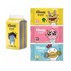 카카오프랜즈 디자인 수앤수 미니물티슈 10매입 6개 QBp3+8VTo