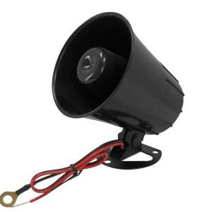 크락션 경적 차량용 자동 오토바이 스피커 경보 24V 사이렌 15W 트럭에 미니 125DB 경고 12V