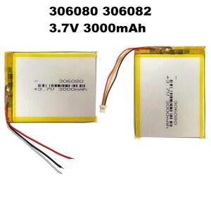 3.7V 3000mAh 리튬 폴리머 배터리 306080 전자책 크레마 사운드 러브 랜딩 PDA 태블릿 컴퓨터 크레마 스테레오