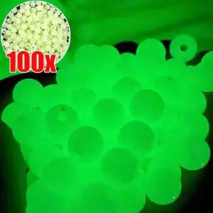 캐스팅볼 100개 구슬 3mm 4mm 6mm 8mm 낚시 공간 콩 라운드 플로트 공 야외 세트 빛