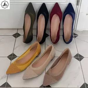 애슬릿메쉬 플랫 스틸레토 발편한 시스루 데일리
