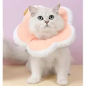 [반려] 플라워 고양이 1P 수술 키티요요 핑크 넥카라 보호 M