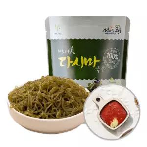 [작심밀도]국내산 저칼로리 해초 다시마국수5팩+비빔소스5팩
