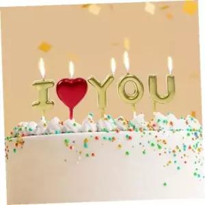 [RIZPICK]케이크초 해피니스레터링생일초3p케이크장식하트초