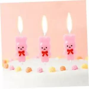 [RIZPICK]케이크초 해피니스리본토끼생일초3개입x3세트케이크장식초