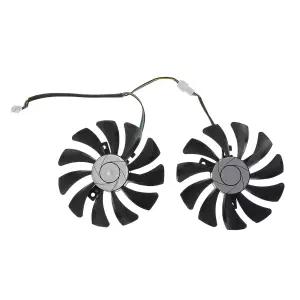 비디오 카드 쿨러 교체용 OSALADI 그래픽 냉각 팬 쌍 Msi Gpus와 호환되는 플라스틱 내부 PC 게임 및