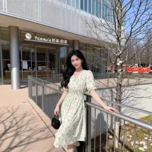 여자 원피스 선녀 롱스커트 여름브이넥 예쁜 반팔 쉬폰 SPO마켓2