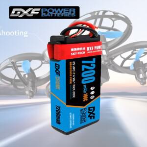 1/2PC DXF 2S 리포 배터리 7.4V 7200mAh 100C 하드 케이스 XT60 EC5 TRX 딘스 트랙사스 SCX10 자동차 FPV