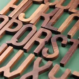 호두나무 알파벳 블럭 인테리어 데코 카페 소품 글자컷팅