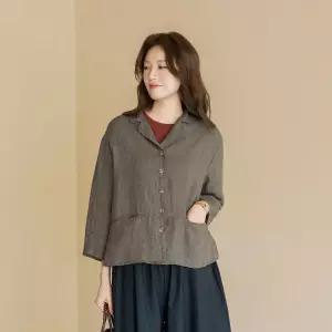 [마담4060]엄마옷 마담4060 [내추럴포엠]내추럴린넨무지 여성 데일리 자켓 -RJK2604027-