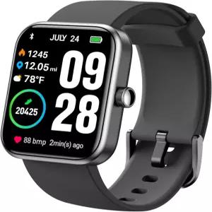 TOZO S2 스마트 워치 알렉사 내장 피트니스 트래커 심박수 및 혈중 산소 모니터 수면 5ATM 방수 1.69인치