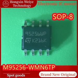 (20/50개) M95256-WMN6TP 칩 마킹 95256WP SOP-8 SPI 버스 EEPROM IC 저전력 비휘발성 신뢰할 수 있는 오리