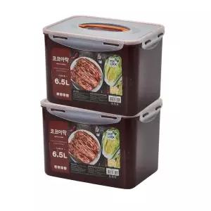 (생담) 코코아락 진공 다용도 김치통 1+1 김장 보관 밀폐용기 6.5L
