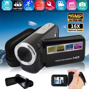 즉석 사진기 초보자를 64GB 16MP 1080P 디지털 비디오 카메라 휴대용 DV 캠코더 야외 인치 컬러 스크린 내장 LED 플래시