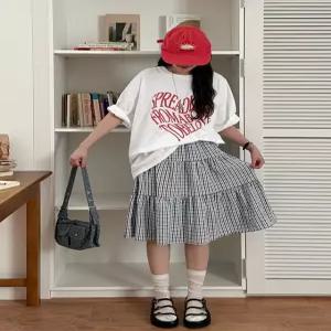 센텀 체크 캉캉 미디 밴딩 스커트 87705 빅사이즈 여성의류