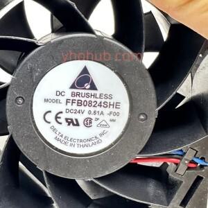 Delta Electronics FFB0824SHE F00 DC 24V 0.51A 80x80x38mm 3선 서버 냉각 팬