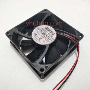 서보 PUDC24U7C-L01 DC 24V 0.18A 4.3W 2 와이어 80x80x25mm 서버 냉각 팬