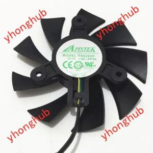 APISTEK GA92S2H PFTA DC 12V 0.35A 직경 C.T.C 프레임리스 서버 선풍기, 87mm, 47mm, 4 와이어