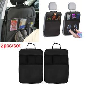 3 포켓 방수 폴리 에스터 자동차 시트 커버, 먼지, 진흙으로부터 보호 기능이있는 2pcs 자동차 좌석 뒤로