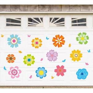 JarThenaAMCS 24Pcs 여름 꽃 나비 차고 장식 자석 스티커 봄 홀리데이 파티 홈 도어카용 컬러풀 마그네틱 냉장고 데칼