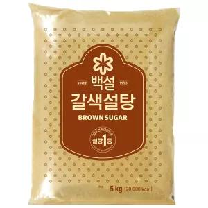 백설 갈색설탕 5kg 1개
