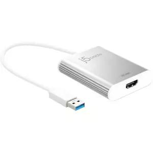 j5create USB 3.0 4K HDMI 디스플레이 어댑터 Male Type A 커넥터 UHD 해상도 최대 3840 x 2160 30Hz 알루