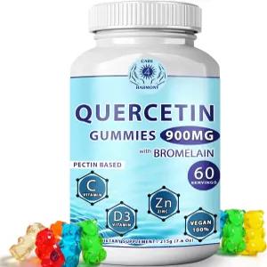 케르세틴 구미 브로멜레인 C 아연 D3를 함유한 씹을 수 있는 900mg 보충제 및