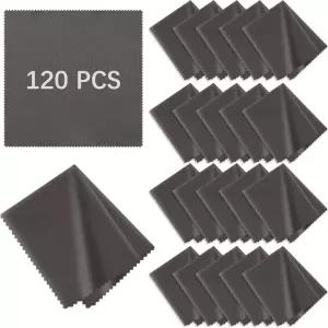 안경용 마이크로파이버 클리닝 천 120팩 5.5 x5.5 렌즈 실버웨어 카메라 휴대폰 및 노트북용 벌크 클리너