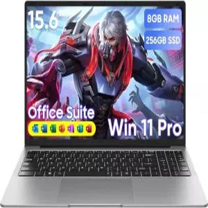 노트북 컴퓨터 15.6인치 Win11 Pro 8GB RAM SSD MS Office 365 100 sRGB 화면 N4000 프로세서 듀얼 밴드