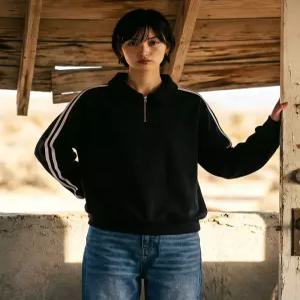 [네스파]보에 여성 아노락 트랙 반집업 맨투맨 티셔츠 [NSPM_8001]